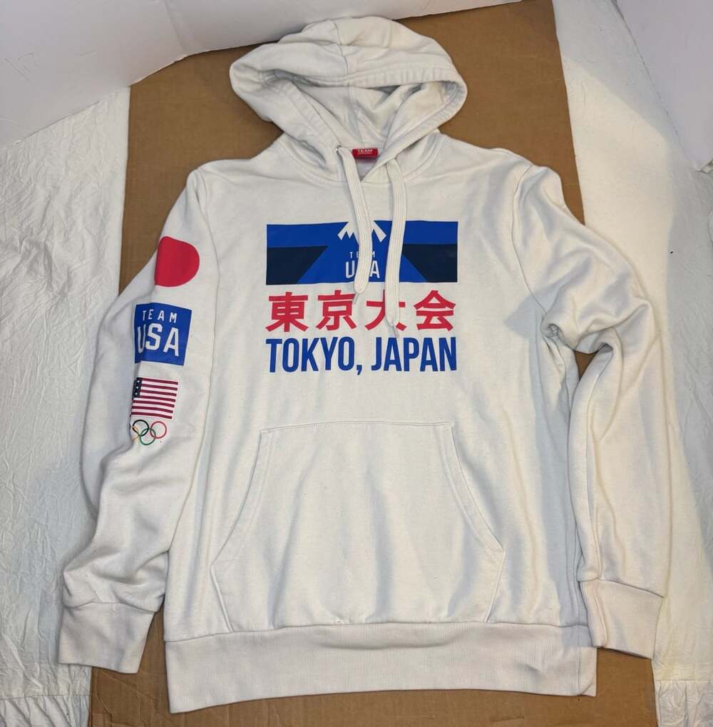 Team Apparel Tokyo Japan Olympic Hoodie Size M White